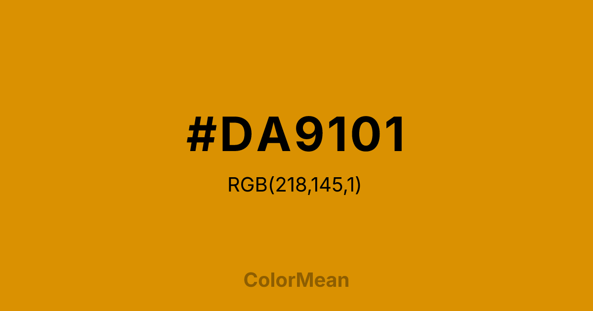 #DA9101 color swatch