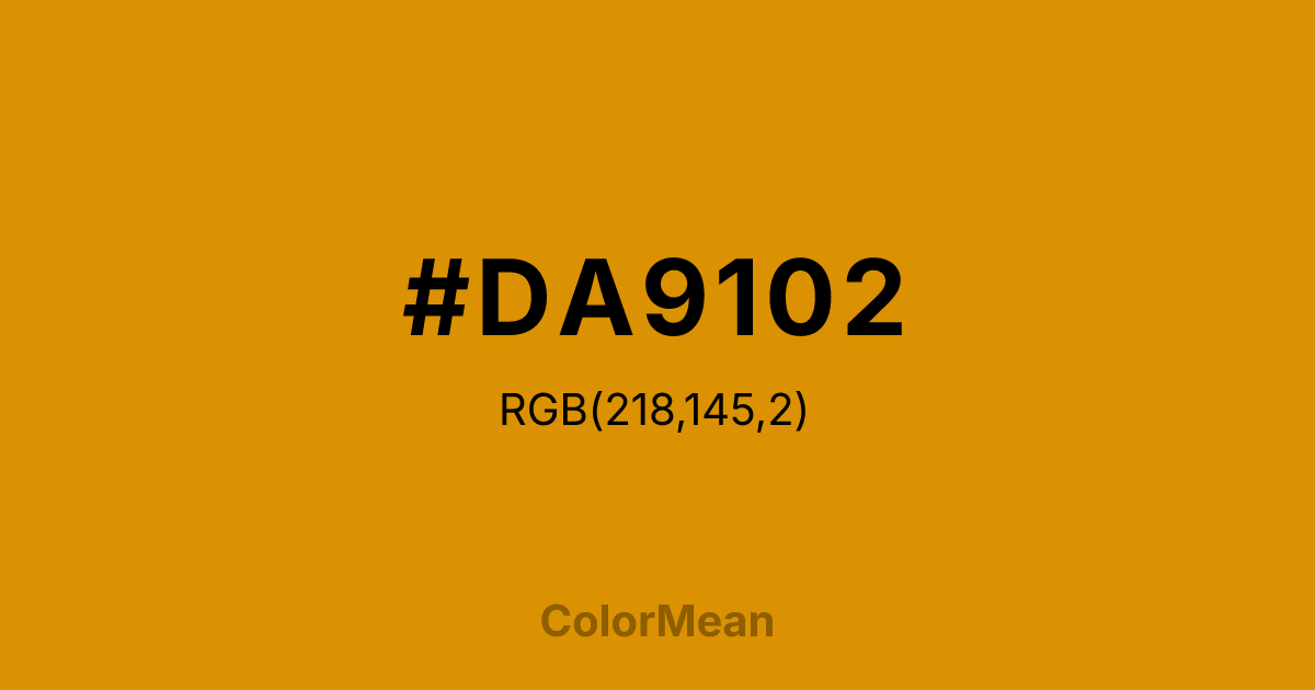 #DA9102 color swatch