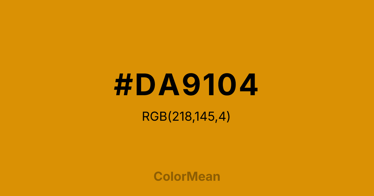 #DA9104 color swatch