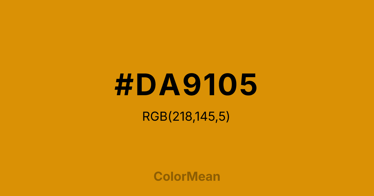 #DA9105 color swatch
