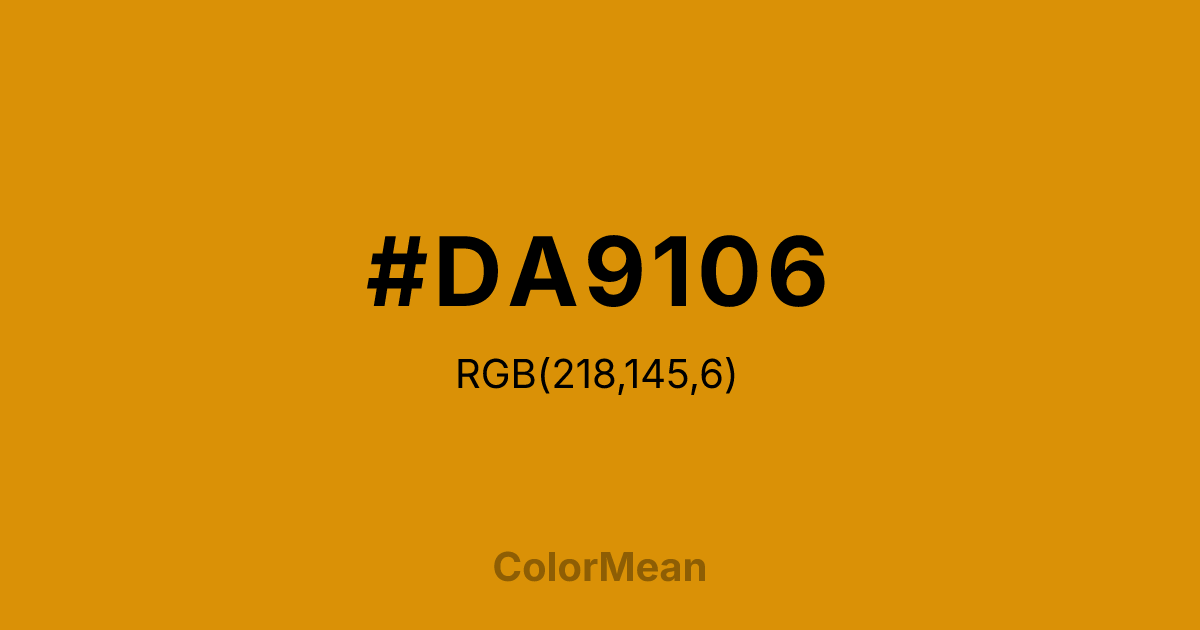 #DA9106 color swatch
