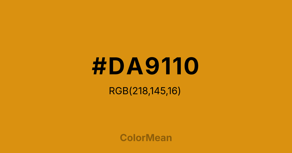 #DA9110 color swatch