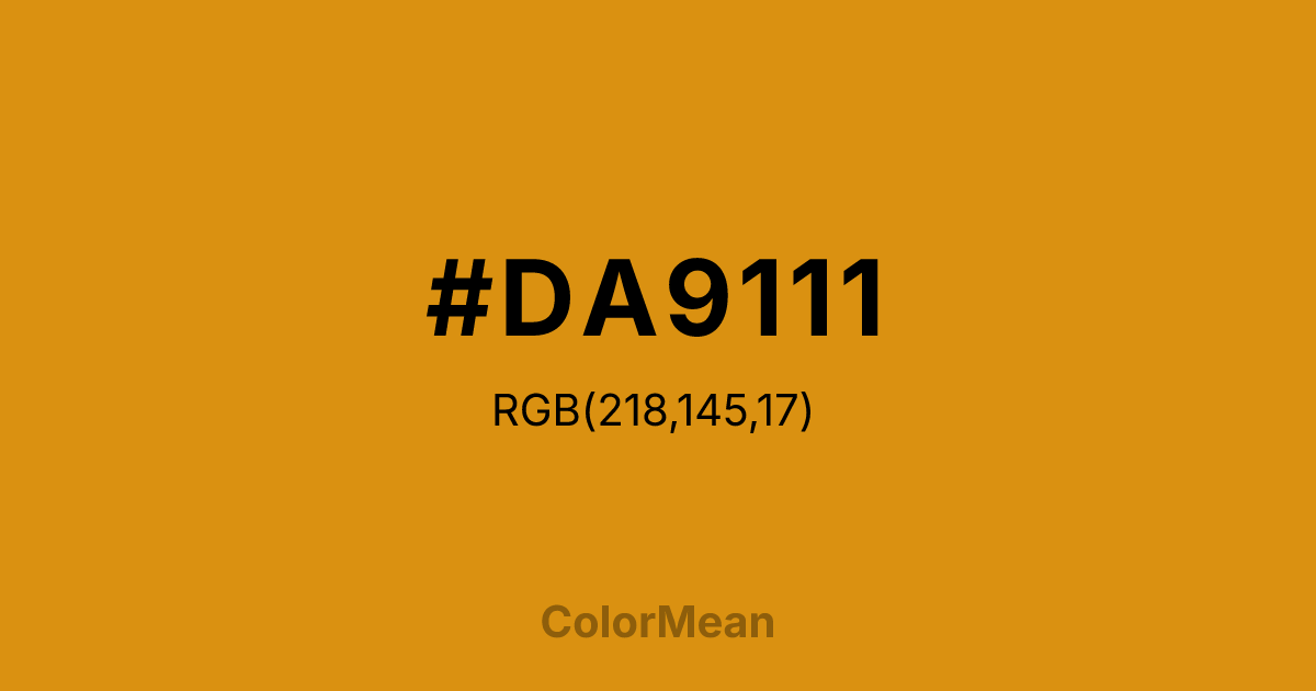 #DA9111 color swatch