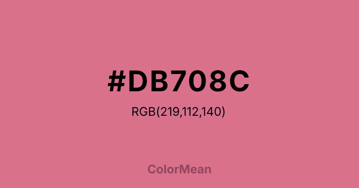 #DB708C color swatch