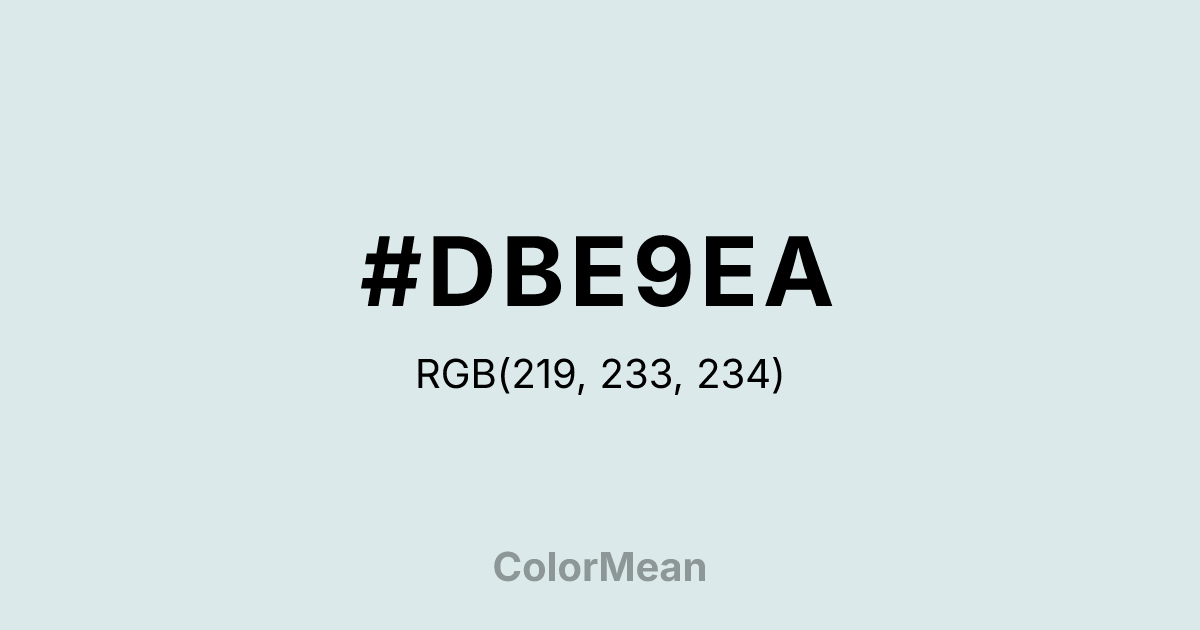 #DBE9EA color swatch