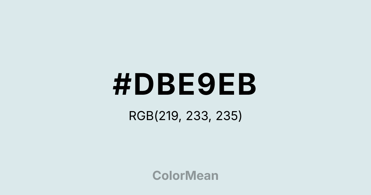 #DBE9EB color swatch