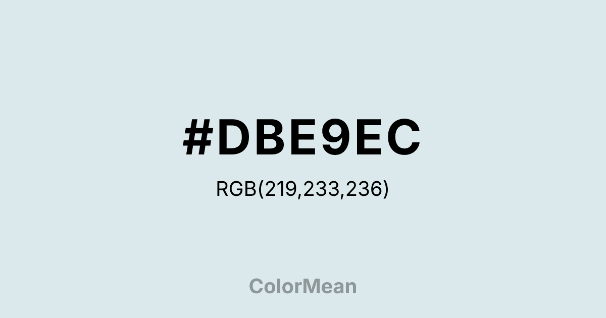 #DBE9EC color swatch