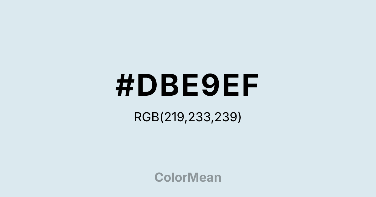 #DBE9EF color swatch
