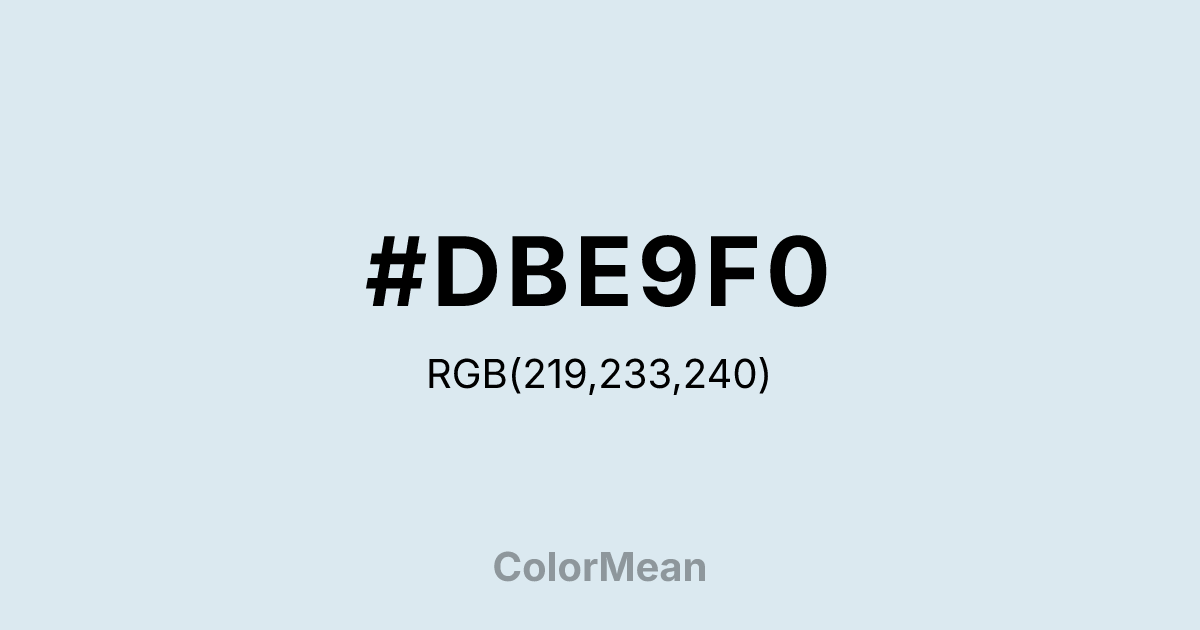 #DBE9F0 color swatch