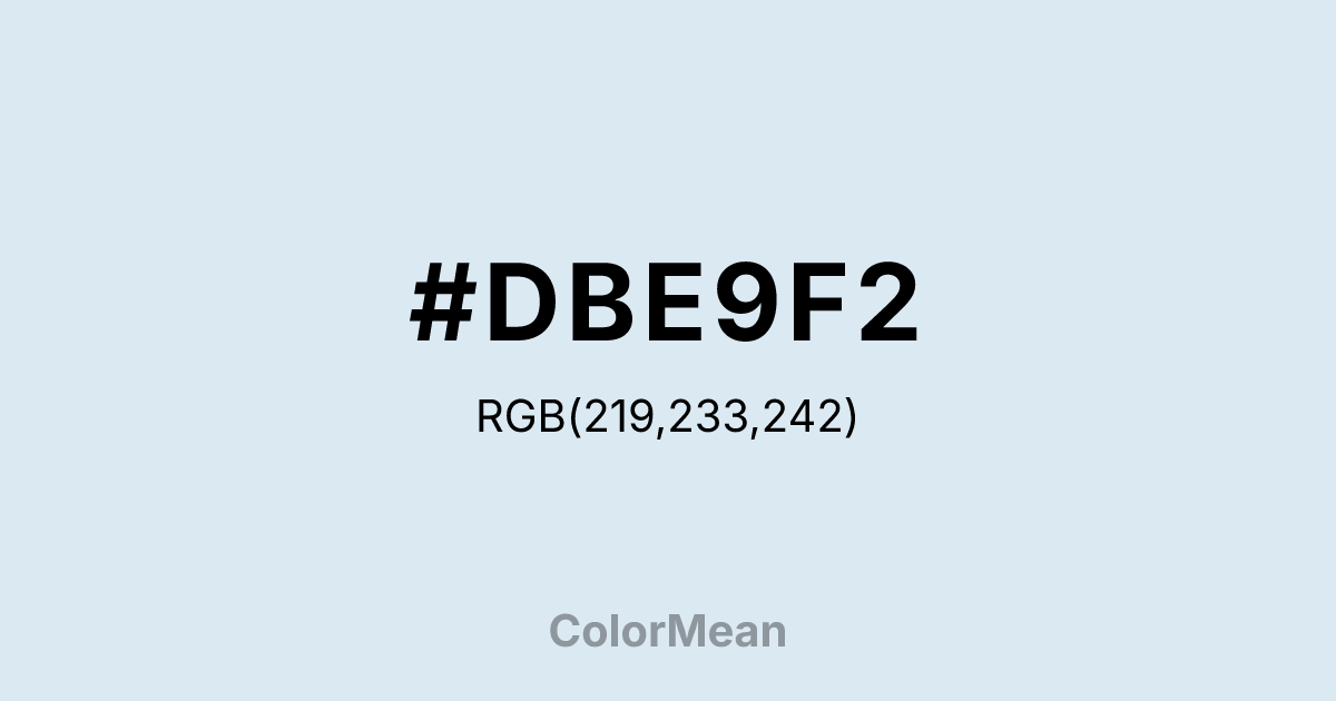#DBE9F2 color swatch
