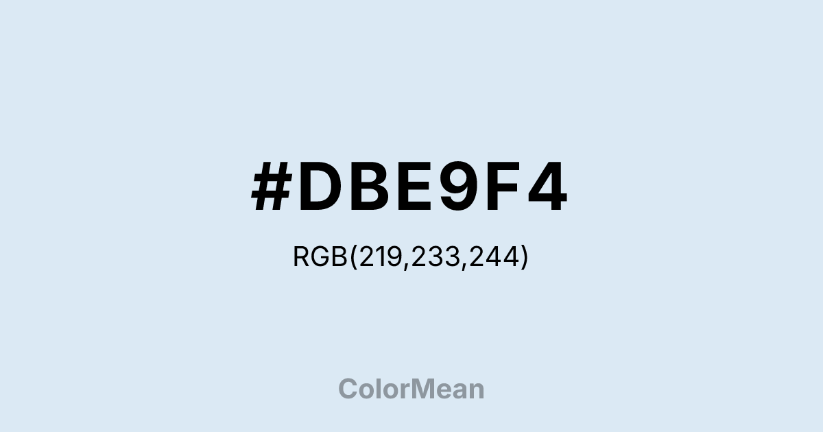 #DBE9F4 color swatch