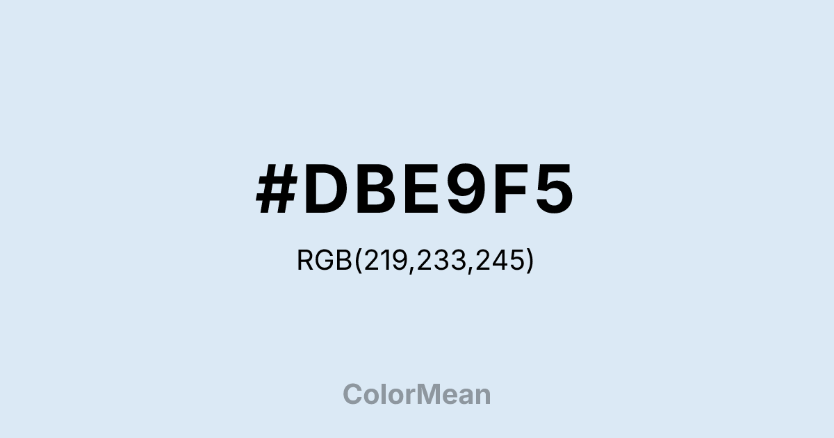 #DBE9F5 color swatch