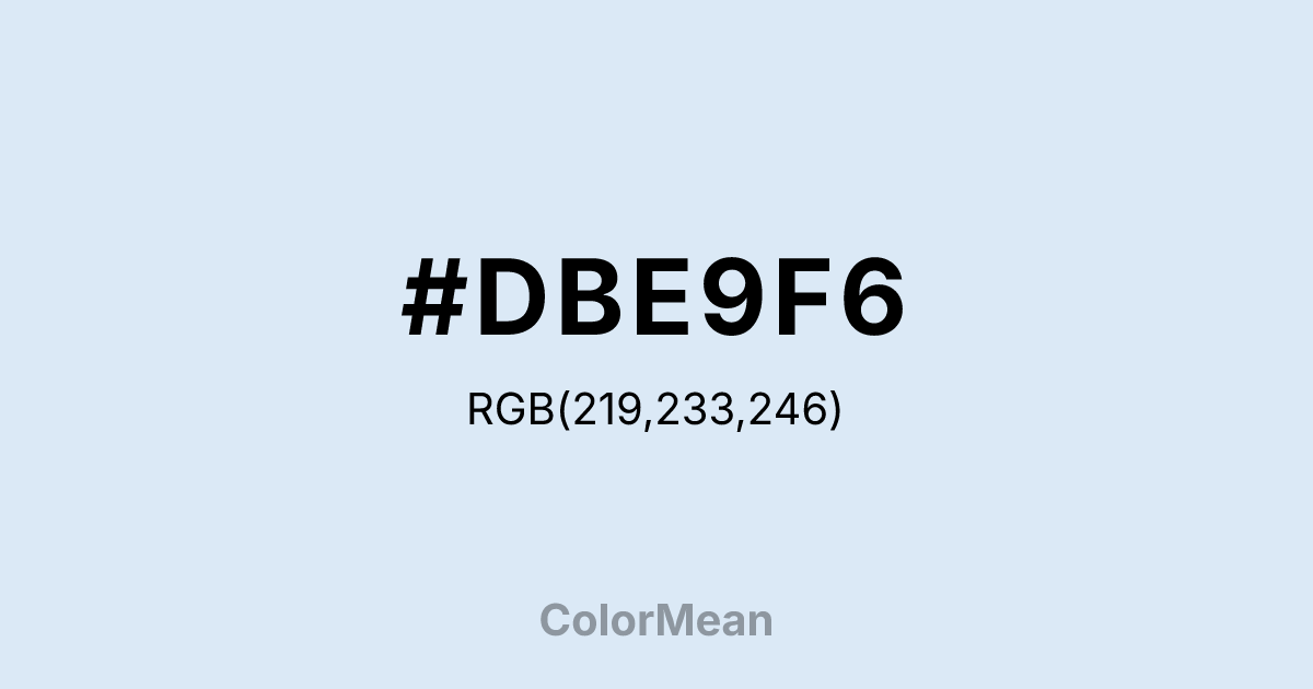 #DBE9F6 color swatch