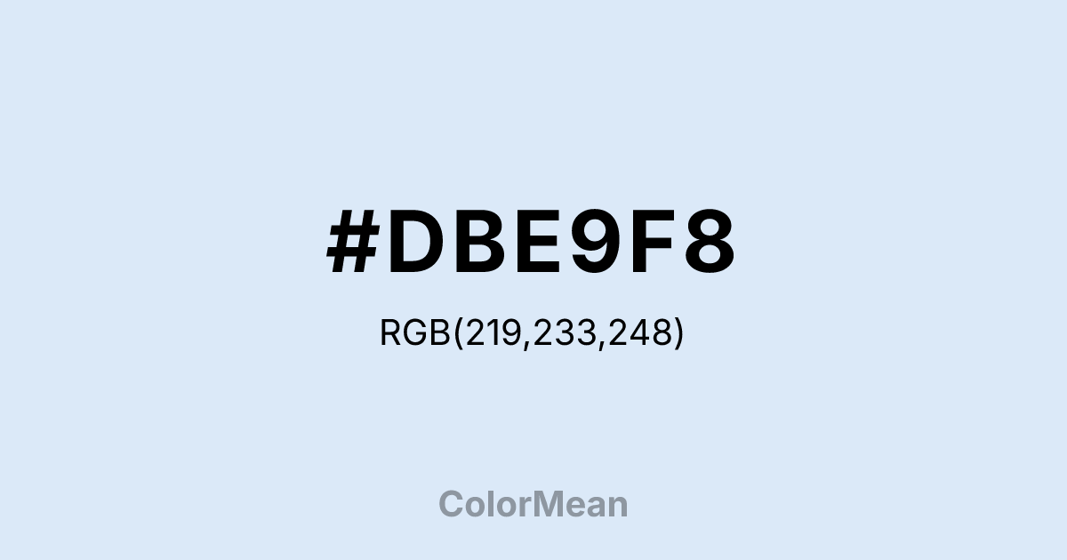 #DBE9F8 color swatch