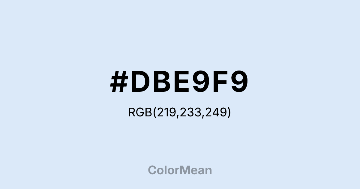 #DBE9F9 color swatch