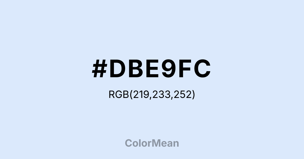 #DBE9FC color swatch