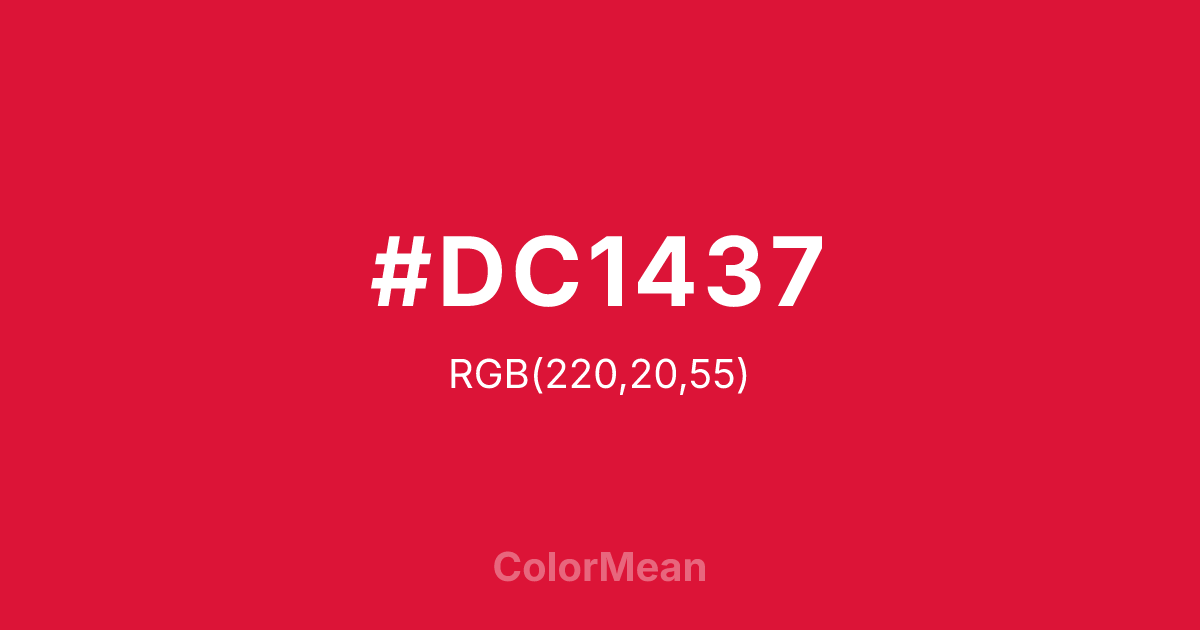 #DC1437 color swatch
