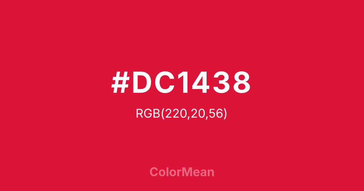 #DC1438 color swatch