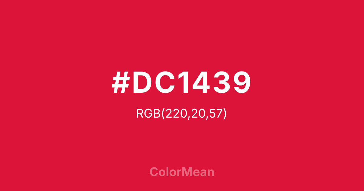 #DC1439 color swatch