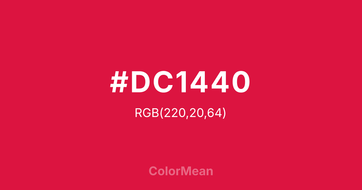 #DC1440 color swatch