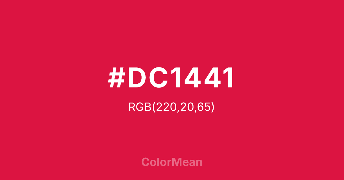 #DC1441 color swatch