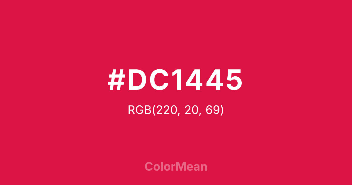 #DC1445 color swatch