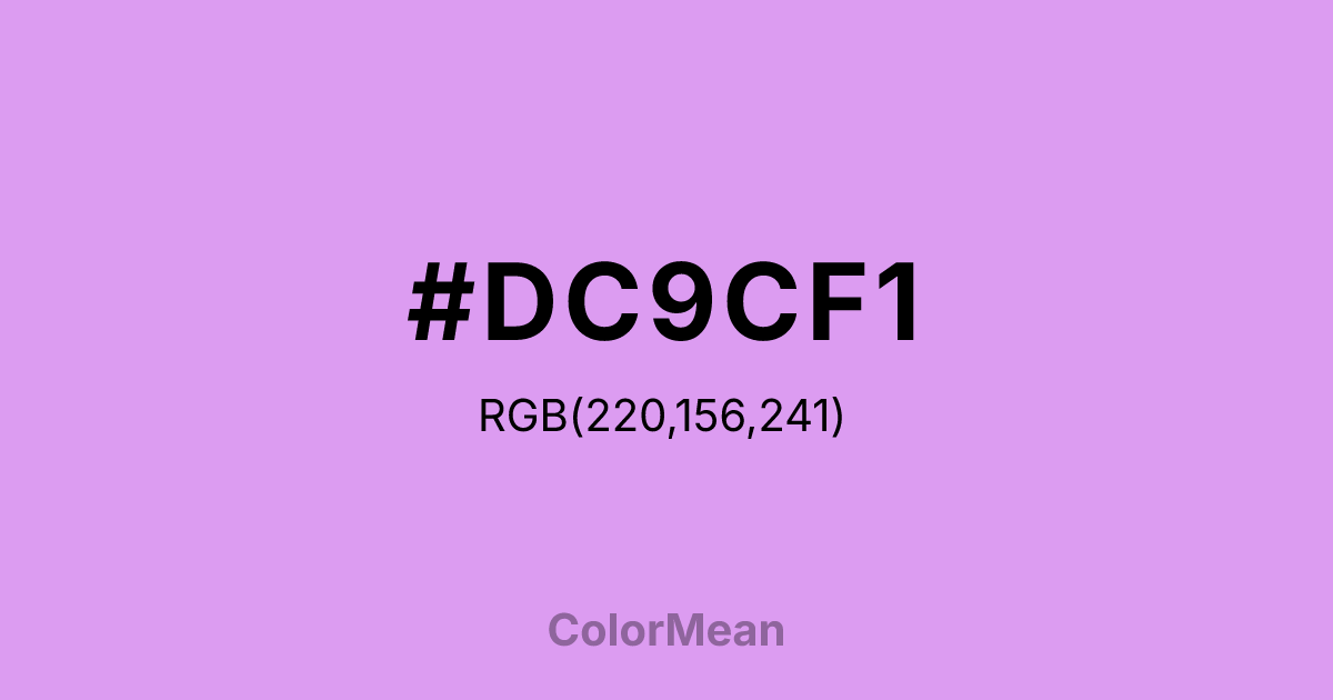 #DC9CF1 color swatch