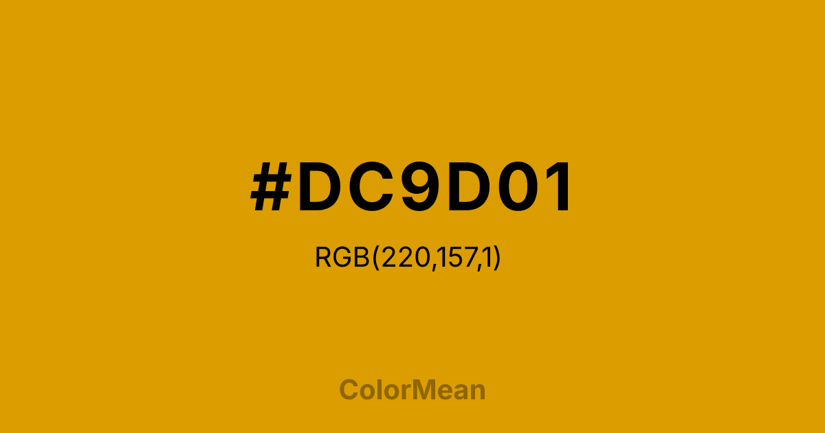 #DC9D01 color swatch