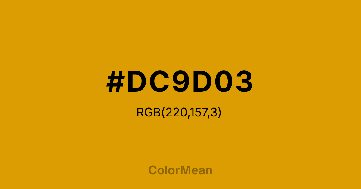 #DC9D03 color swatch