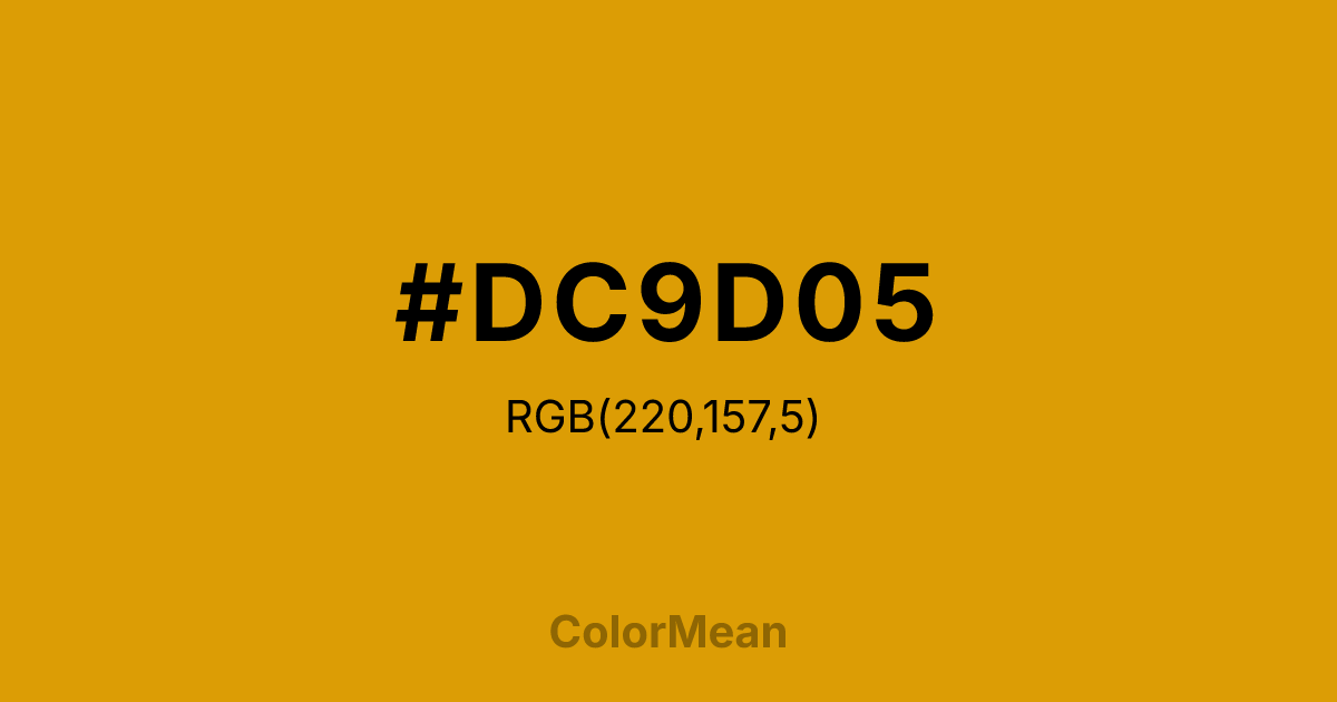 #DC9D05 color swatch
