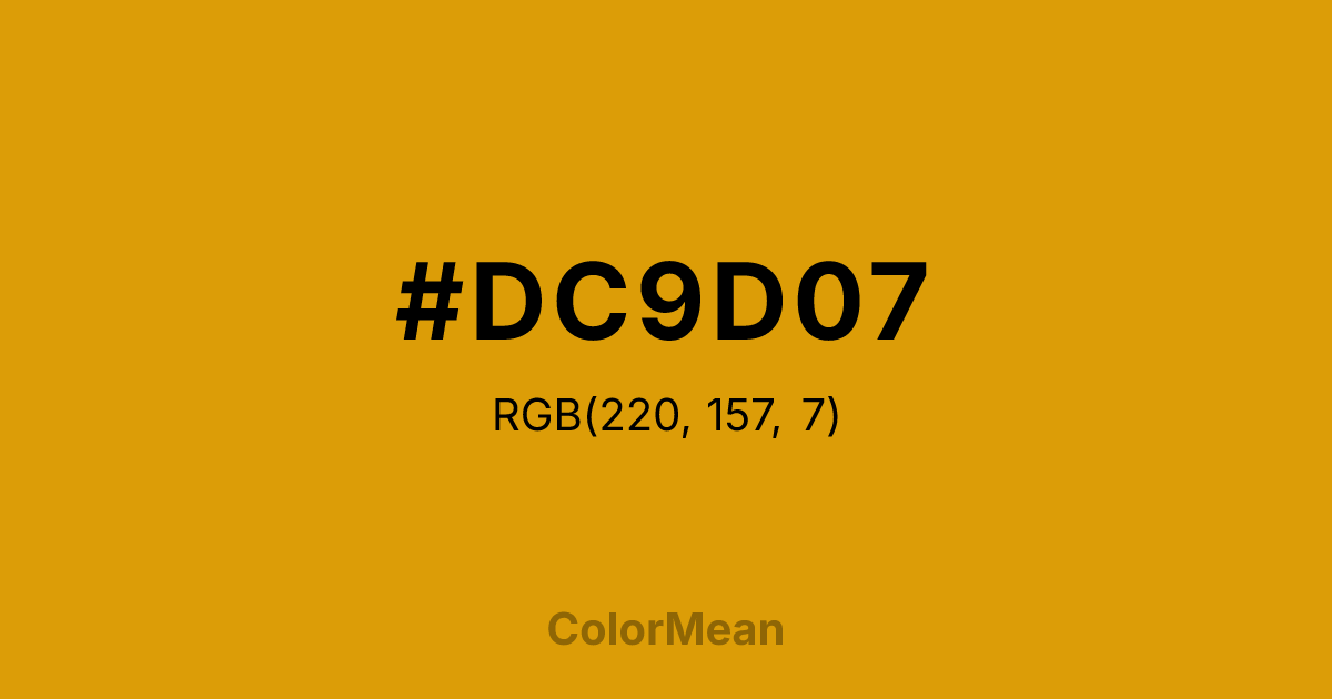 #DC9D07 color swatch