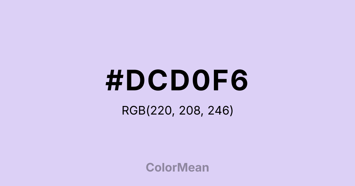 #DCD0F6 color swatch