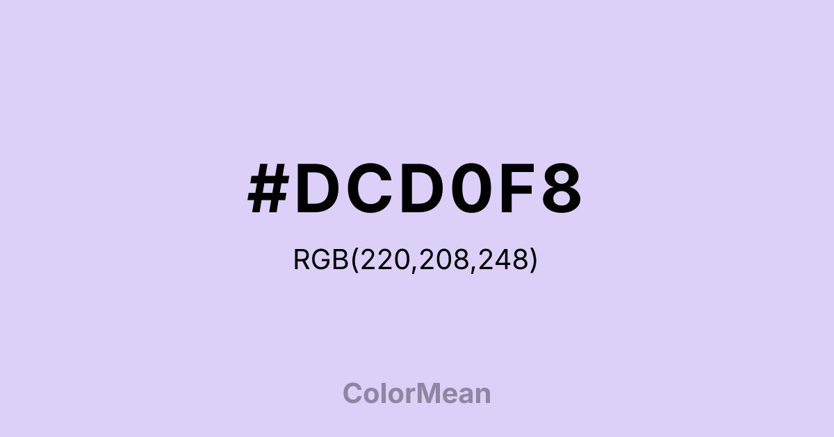 #DCD0F8 color swatch