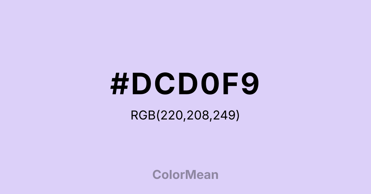 #DCD0F9 color swatch