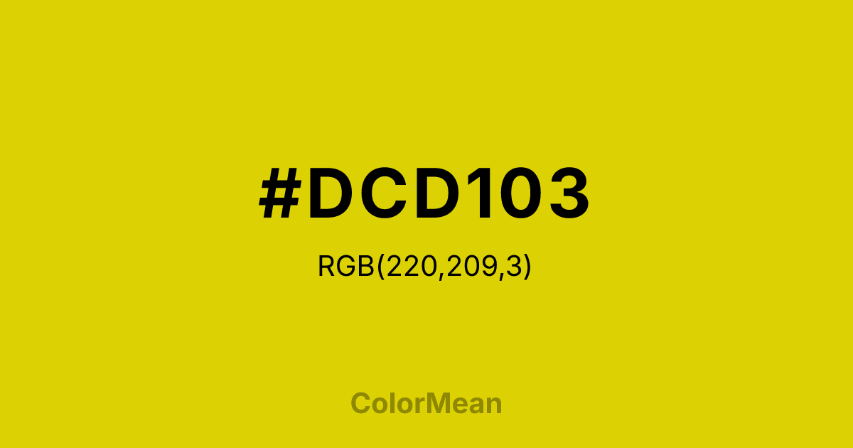 #DCD103 color swatch