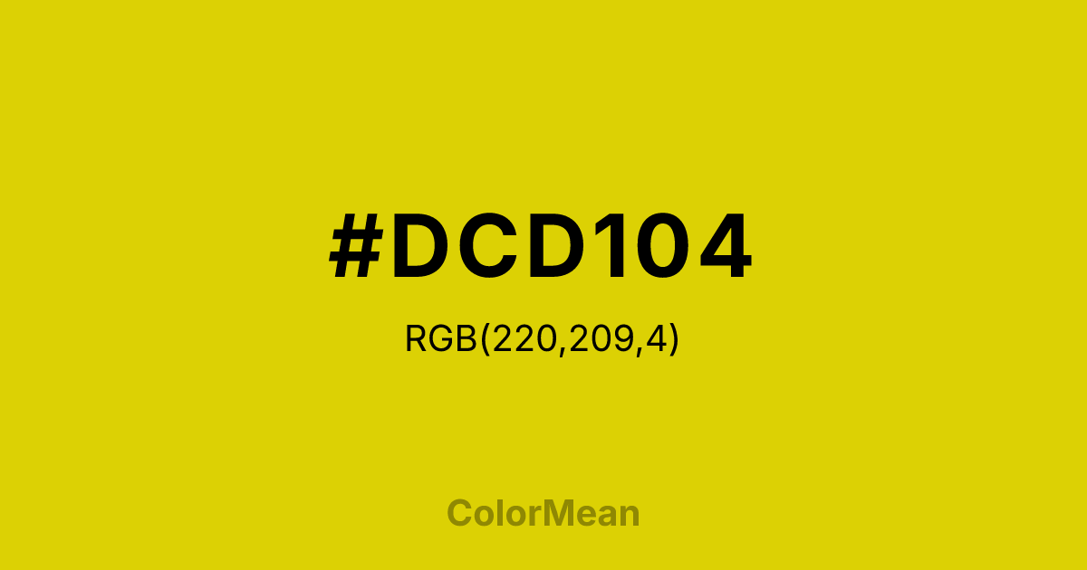 #DCD104 color swatch