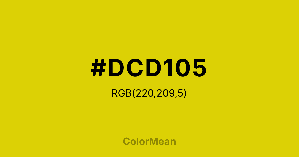 #DCD105 color swatch