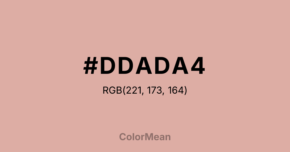 #DDADA4 color swatch