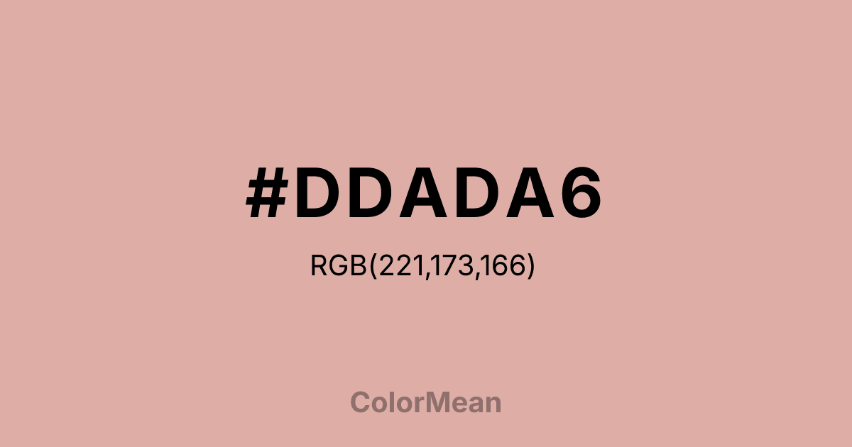 #DDADA6 color swatch