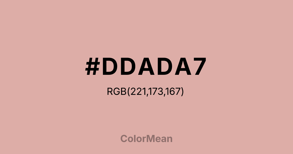#DDADA7 color swatch