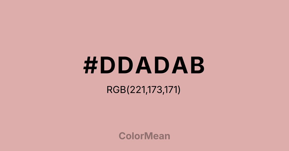 #DDADAB color swatch