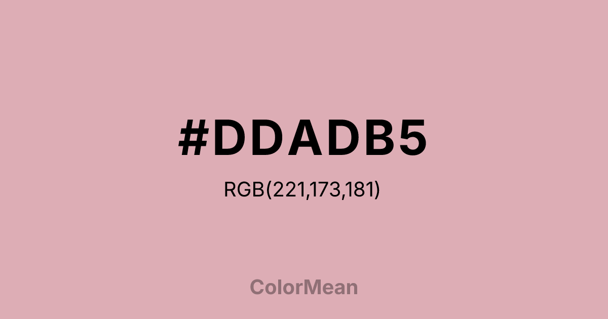 #DDADB5 color swatch