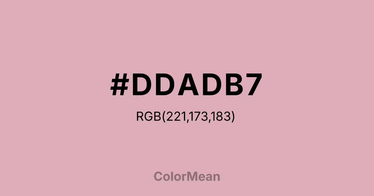 #DDADB7 color swatch