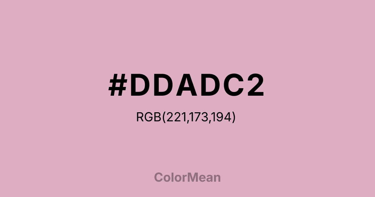 #DDADC2 color swatch