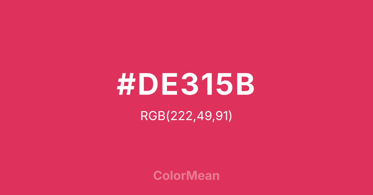 #DE315B color swatch