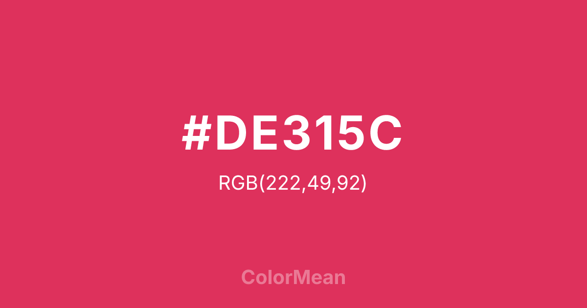 #DE315C color swatch