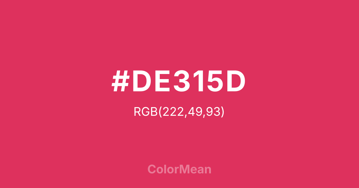 #DE315D color swatch