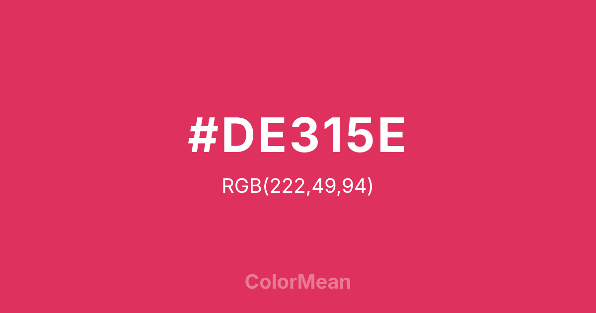 #DE315E color swatch