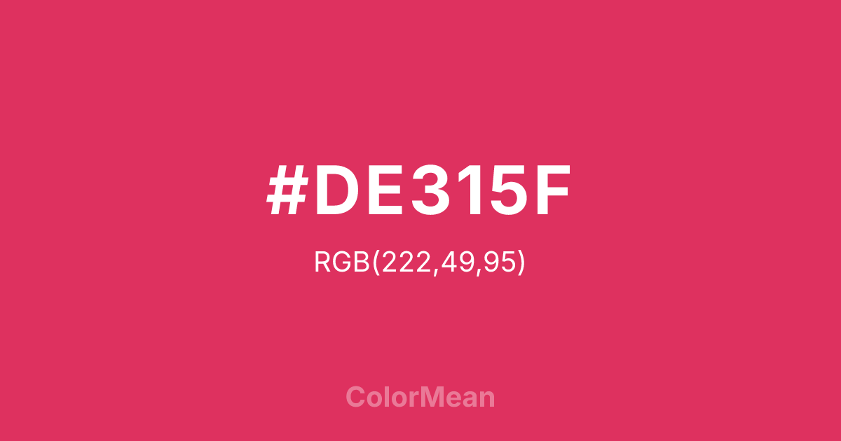 #DE315F color swatch