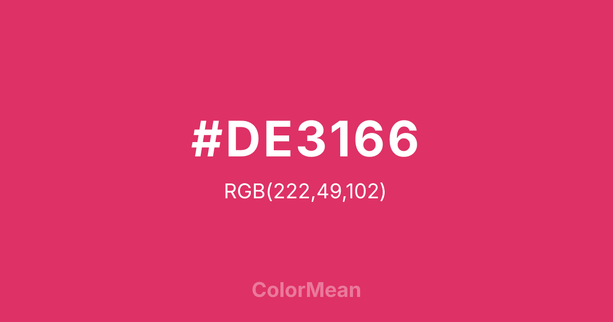 #DE3166 color swatch